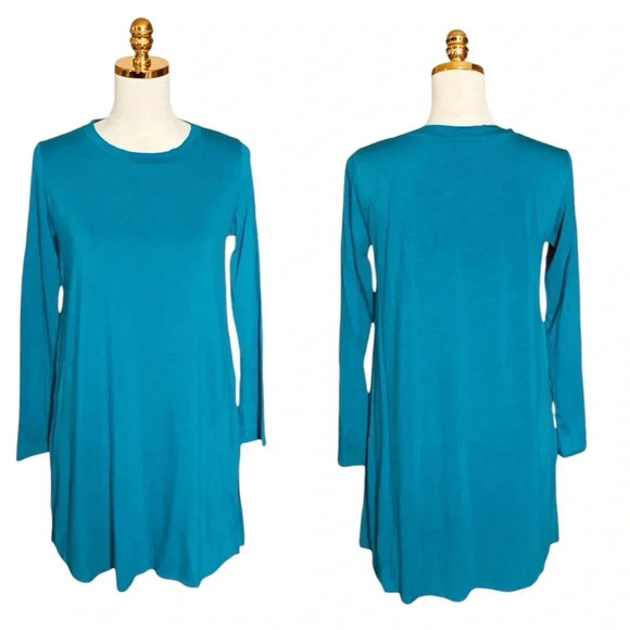 EILEEN FISHER | Stretch Jersey Knit Crew Neck Easy Fit, Long Length Size XS - Picture 7 of 12